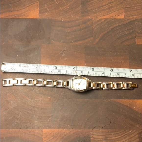 Fossil F2 silver/gold color tank watch main image 7
